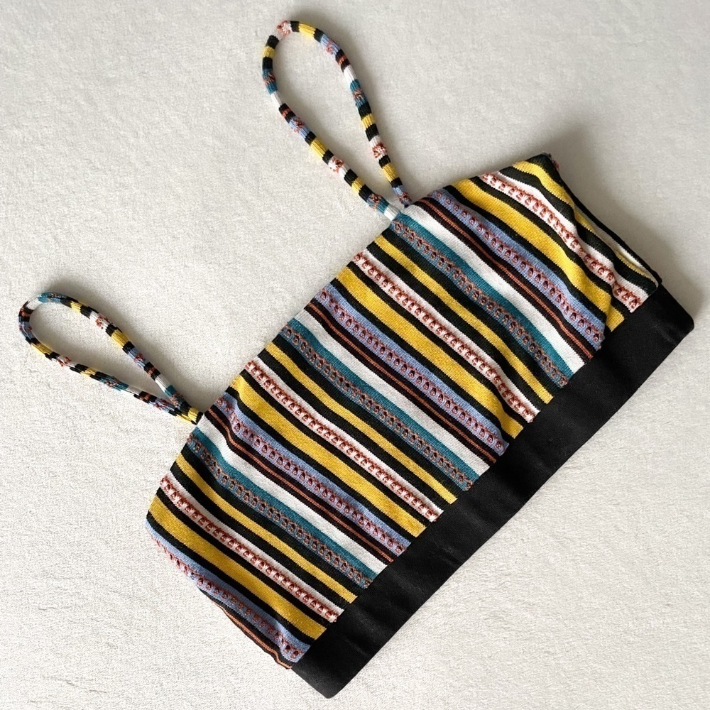 ZARA Striped Knit Crop Tank